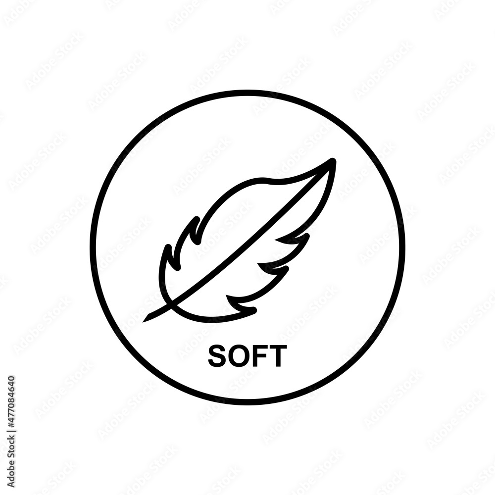 feather sof icon vector