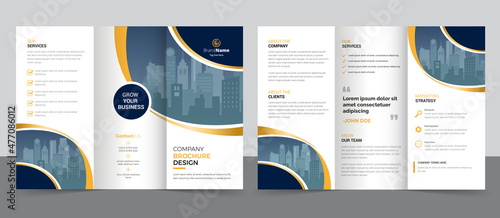 Creative corporate modern business trifold brochure template, trifold layout, a4 size brochure