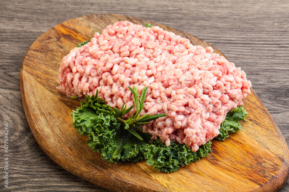 Raw pork minced meat for cooking Raw pork minced meat for cooking
