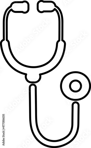 Stethoscope vector sign illustration isolated on white background.eps