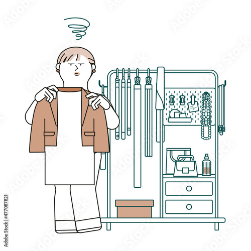 着る洋服がない女性