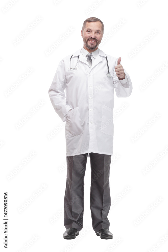 Mature male doctor. isolated on a white background. Mature male doctor. isolated on a white background.
