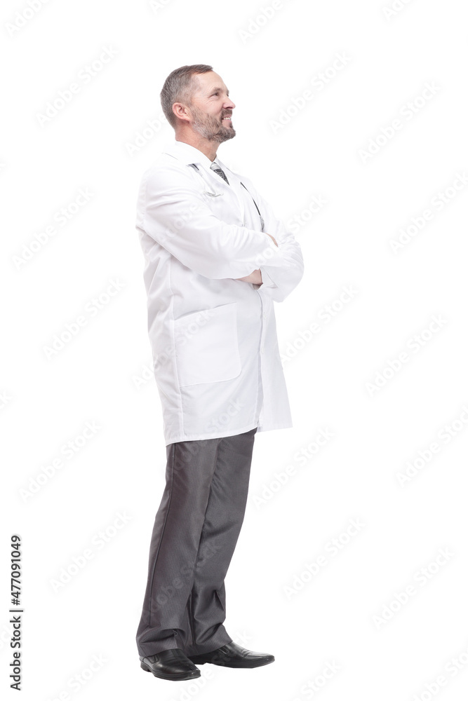 Mature male doctor. isolated on a white background. Mature male doctor. isolated on a white background.