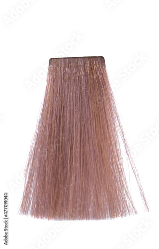 dyed hair curls isolated