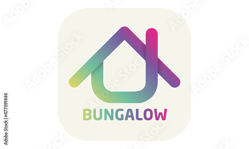 Bungalow and Real Estate Logo
