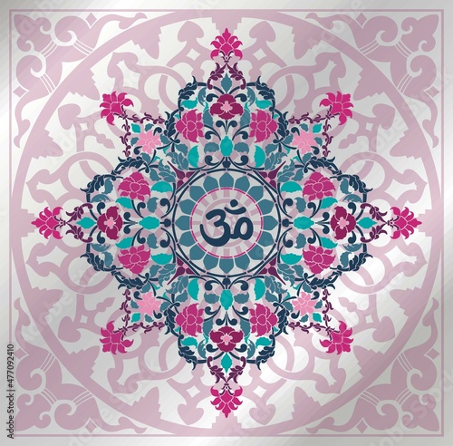 aum syllable , paisley design ,Hinduism , India	