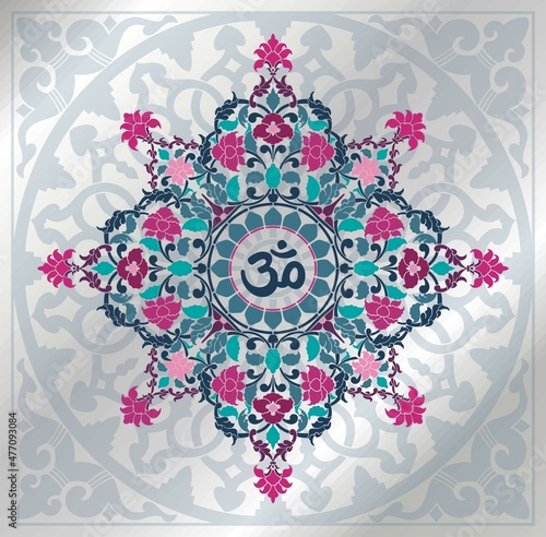 aum syllable , paisley design ,Hinduism , India	
