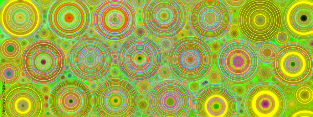 Abstract textured background with multicolored circles