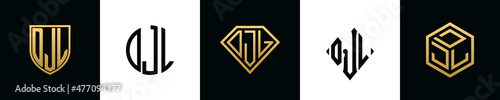 Initial letters DJL logo designs Bundle