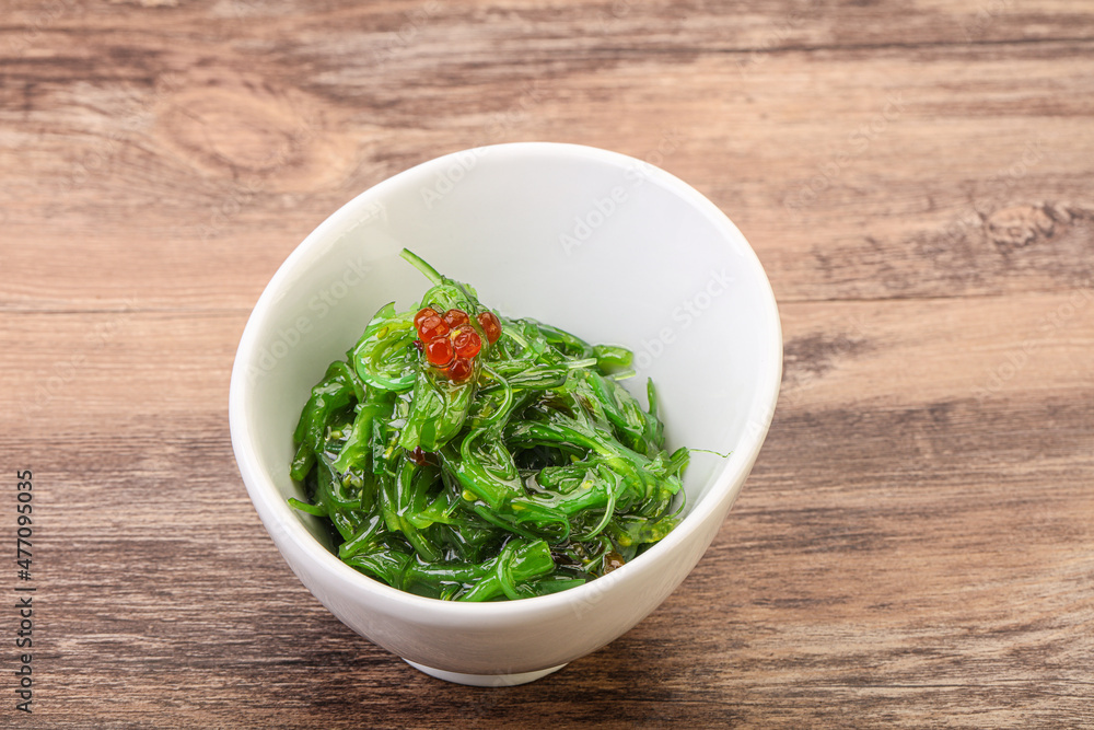 Asian traditional chukka salad in the bowl Asian traditional chukka salad in the bowl