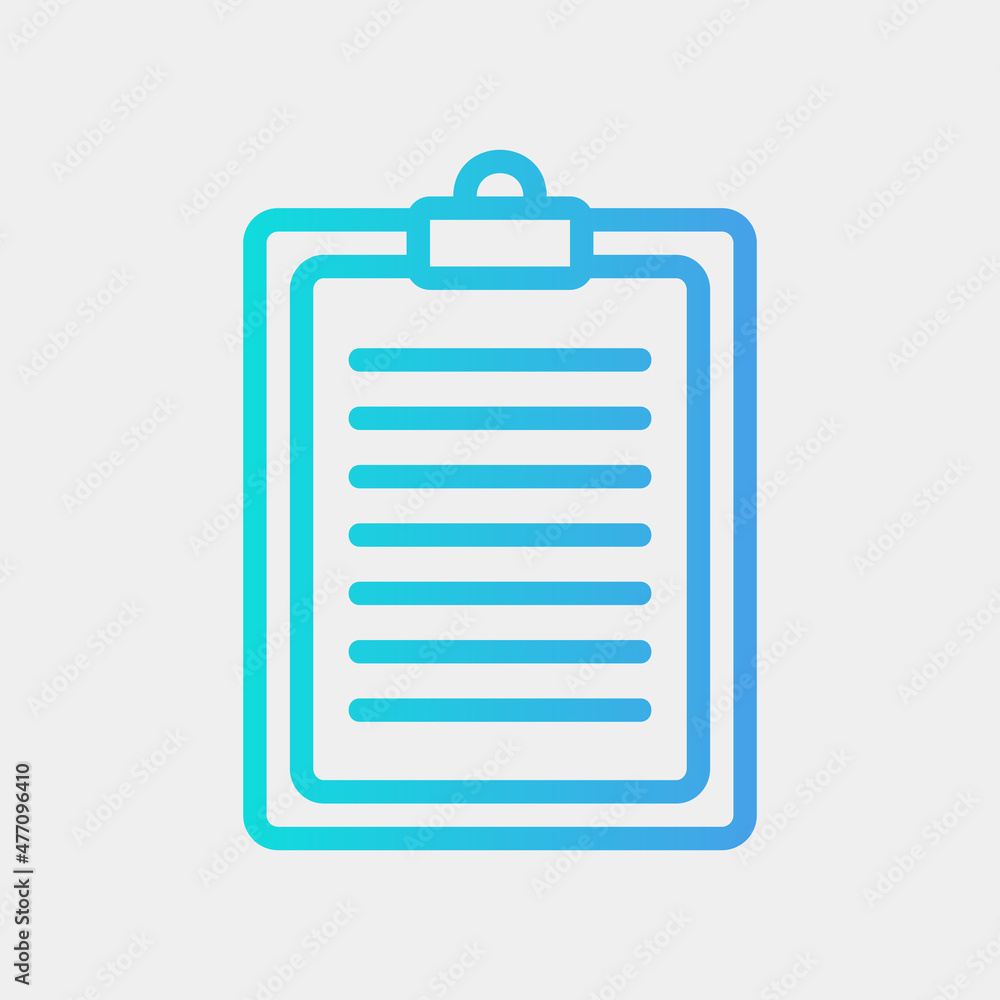 Clipboard icon in gradient style about school and education, use for website mobile app presentation Clipboard icon in gradient style about school and education, use for website mobile app presentation