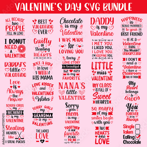 Valentine's day svg t shirt designs bundle Valentines tshirt designs