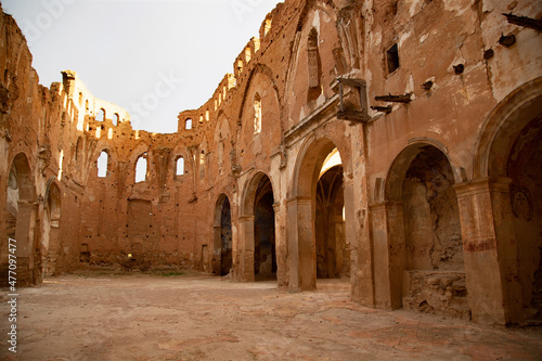 Ruins of the town of Belchite, scene of one of the symbolic battles of the Spanish Civil War, the Battle of Belchite. Zaragoza. Spain