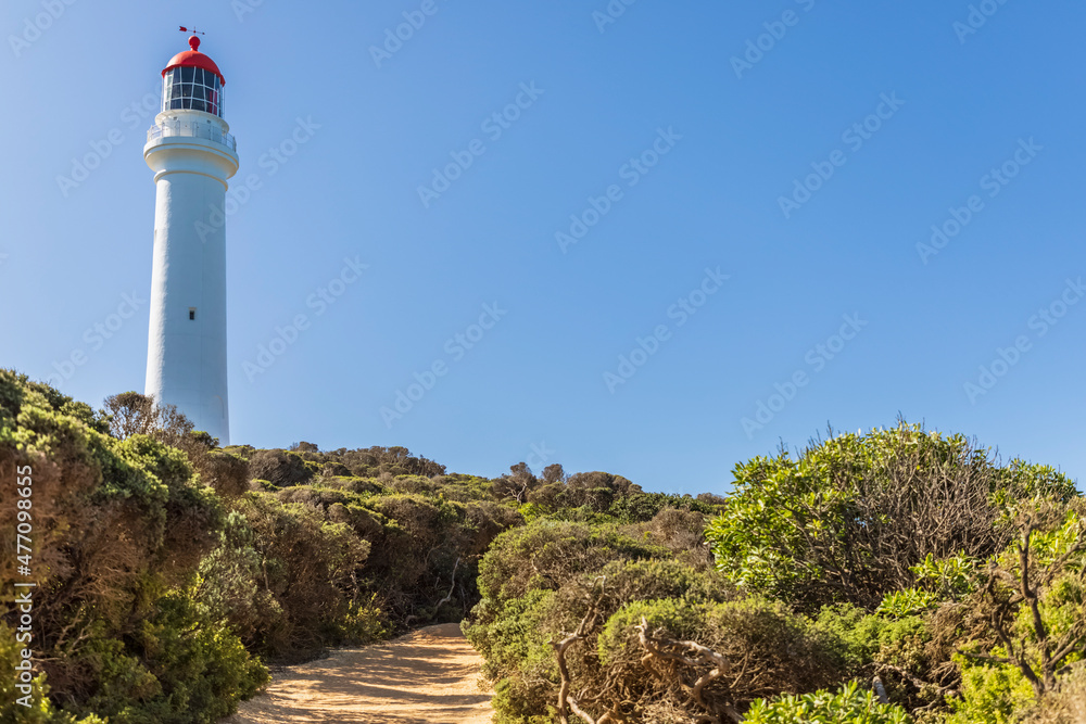 Split Point Lighthouse standing against clear blue sky Split Point Lighthouse standing against clear blue sky