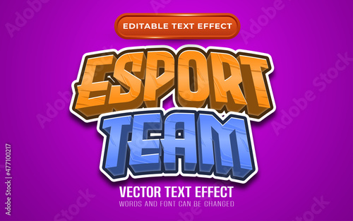 Esport team editable text effect