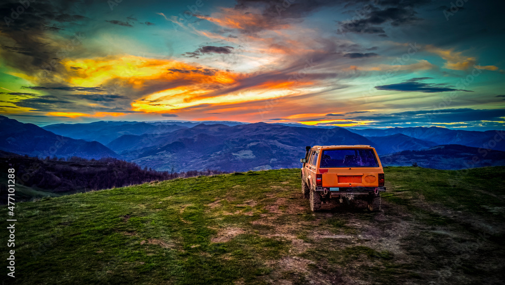 Adventurous sunset, Romania
