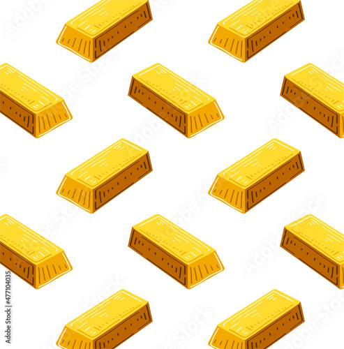 cartoon pattern of gold bars