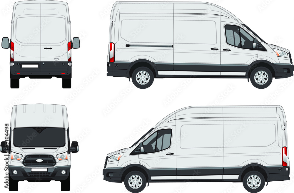 vector delivery van template