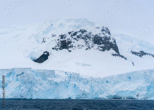 Glacier and mountains in Antarctica