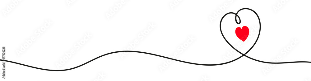 Red heart. One line hand draw doodle. Continuous line art. Black hearts. Happy Valentines Day. Decoration element. Love romantic sign symbol. Falt design. White background. Isolated. Red heart. One line hand draw doodle. Continuous line art. Black hearts. Happy Valentines Day. Decoration element. Love romantic sign symbol. Falt design. White background. Isolated.