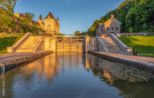 The locks of Ottowa, Canada in the Rideau Canal, World Heritage photo