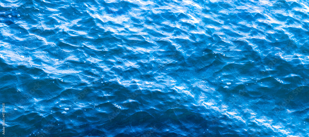 Fototapeta premium The bright blue sea floor or perhaps canals and pools can be used as background images for aquatic and fishery-related or perhaps flood-related tasks.