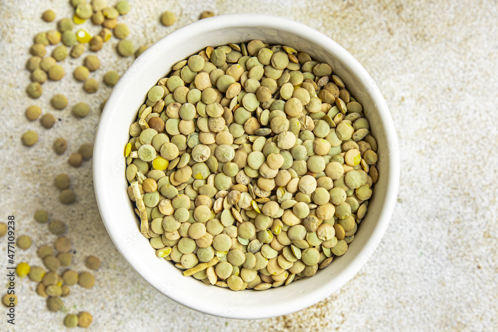 lentils green raw legume healthy diet meal copy space food background rustic vegan or vegetarian food lentils green raw legume healthy diet meal copy space food background rustic vegan or vegetarian food