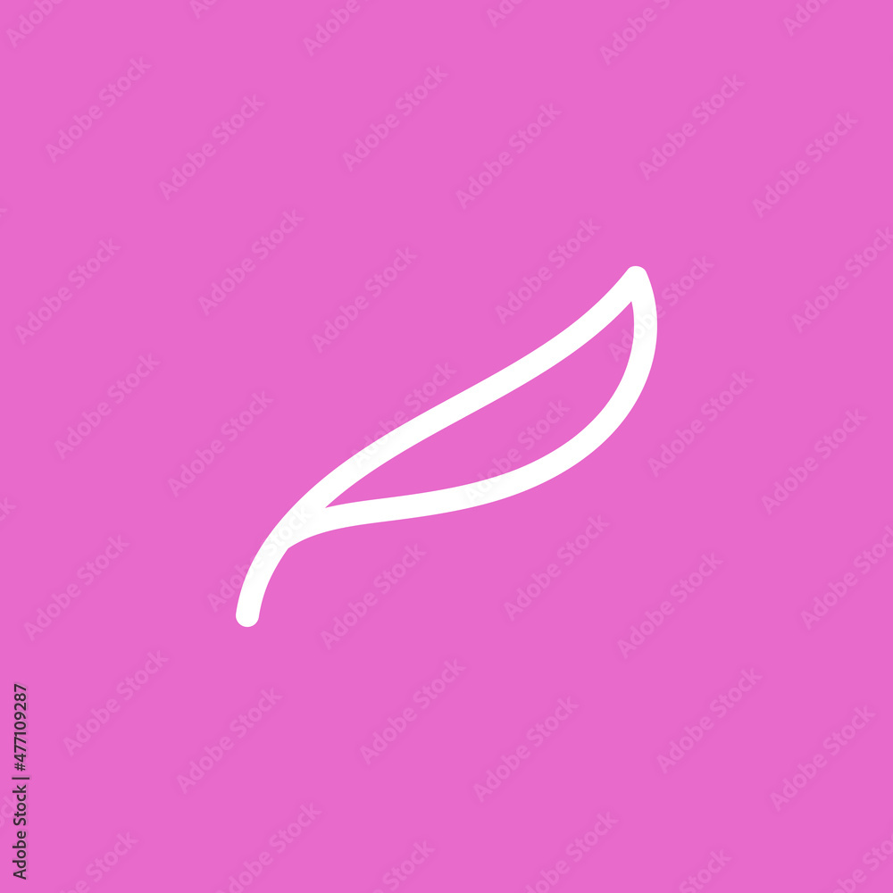 Simple elegant feather icon design. Minimal line art feather logo concept. Simple elegant feather icon design. Minimal line art feather logo concept.