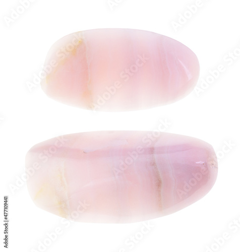 Konstfotografi set of mangano calcite gem stones cutout