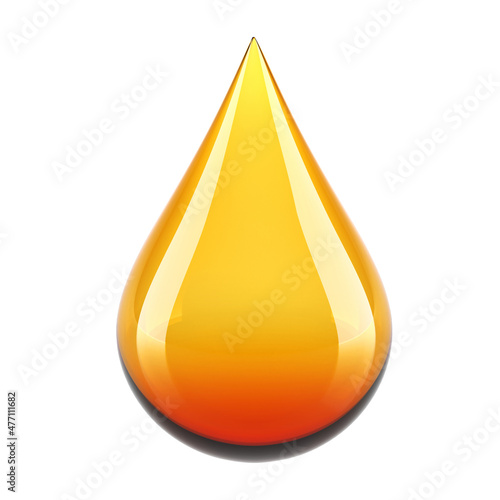 Obraz na płótnie A drop of oil. Isolated on a white background. 3D illustration w salonie