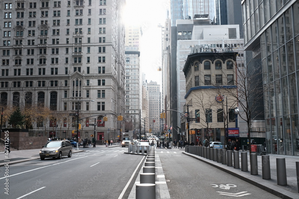 Fototapeta premium Wall street, NYC, New York, U.S.