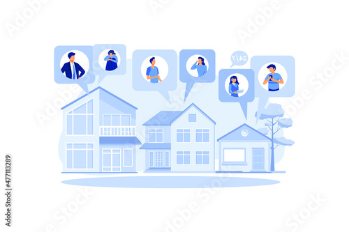 domestic violence, support service, emergency call vector flat modern design illustration