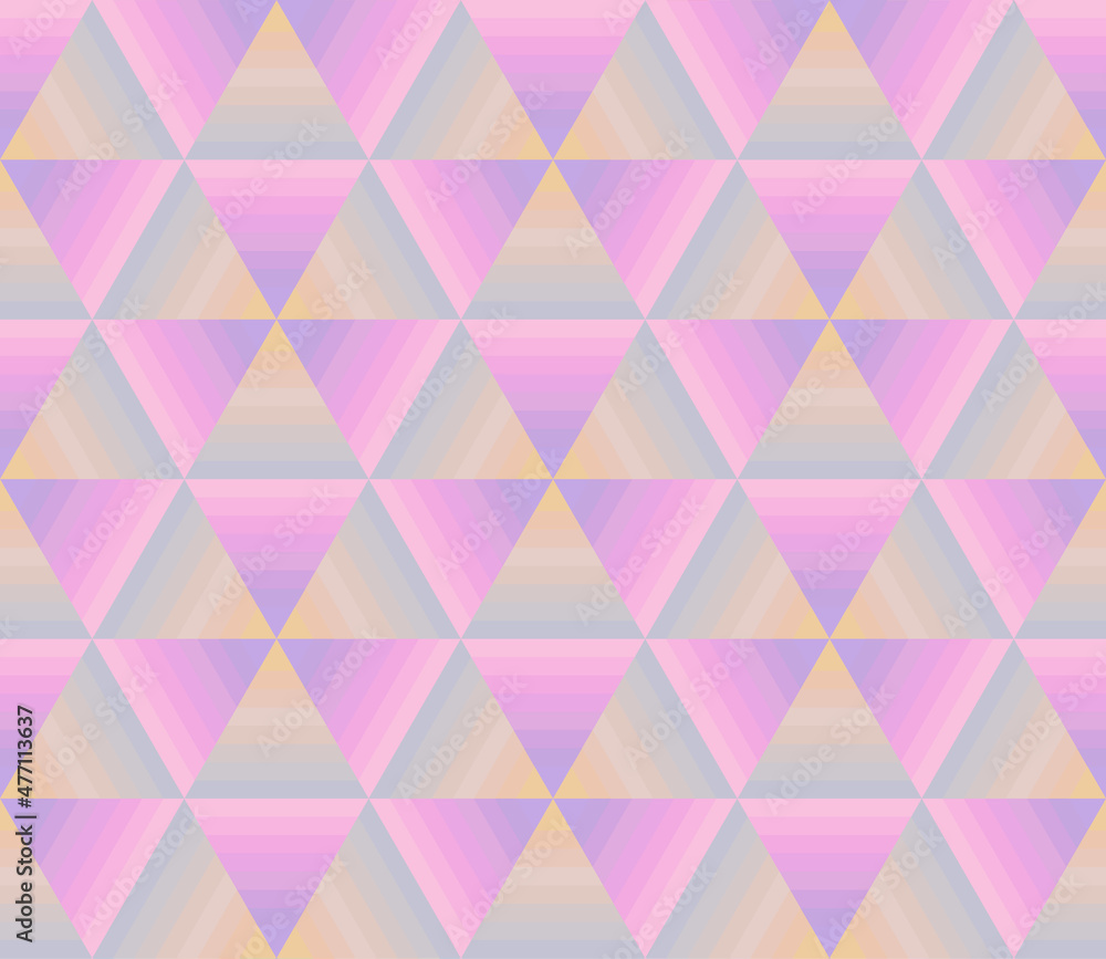 Vector pastel abstract gradient stripe backgrounds. Seamless pattern geometric shape striped triangle light shade pink, purple, violet, crimson and color yellow green mold. Multicolor design print Vector pastel abstract gradient stripe backgrounds. Seamless pattern geometric shape striped triangle light shade pink, purple, violet, crimson and color yellow green mold. Multicolor design print