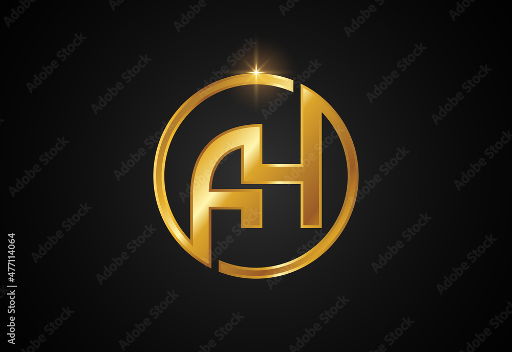 Obraz premium Initial Letter A H Logo Design Vector. Graphic Alphabet Symbol For Corporate Business Identity