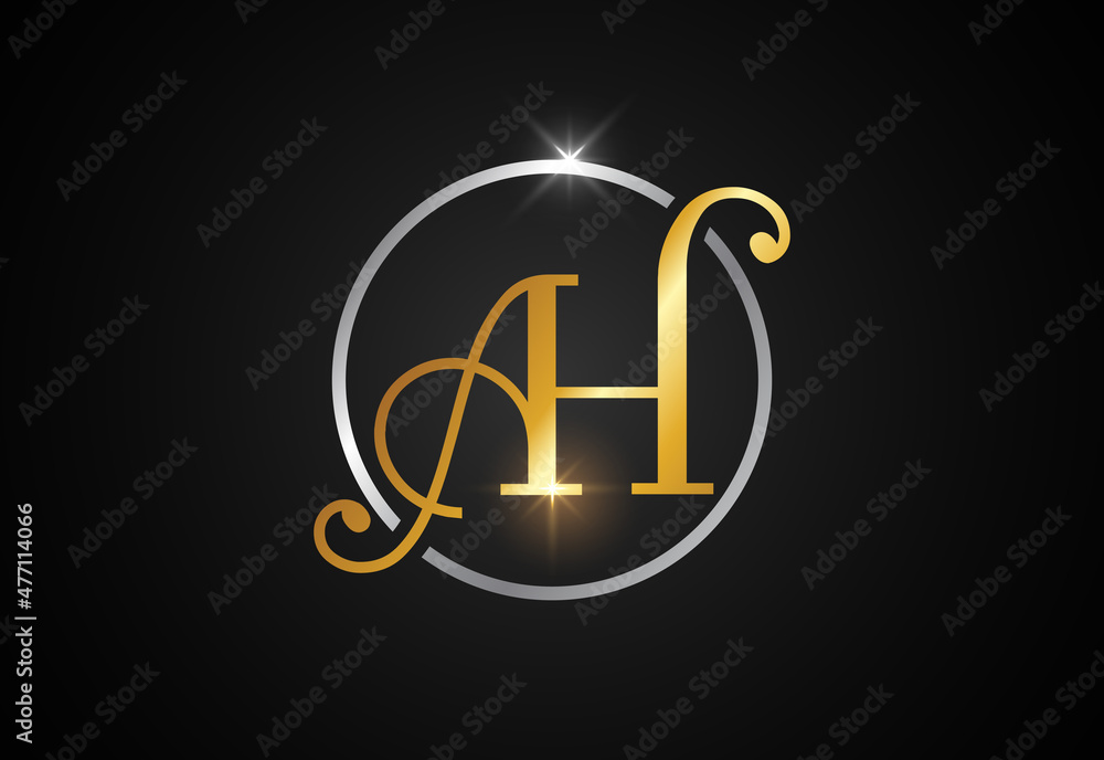 Fototapeta premium Initial Letter A H Logo Design Vector. Graphic Alphabet Symbol For Corporate Business Identity