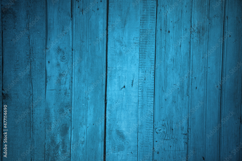 Fototapeta premium wooden wall, blue background