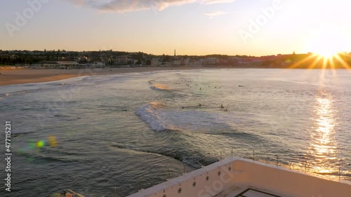 Bondi Beach Sunrise View. High quality video footage photo