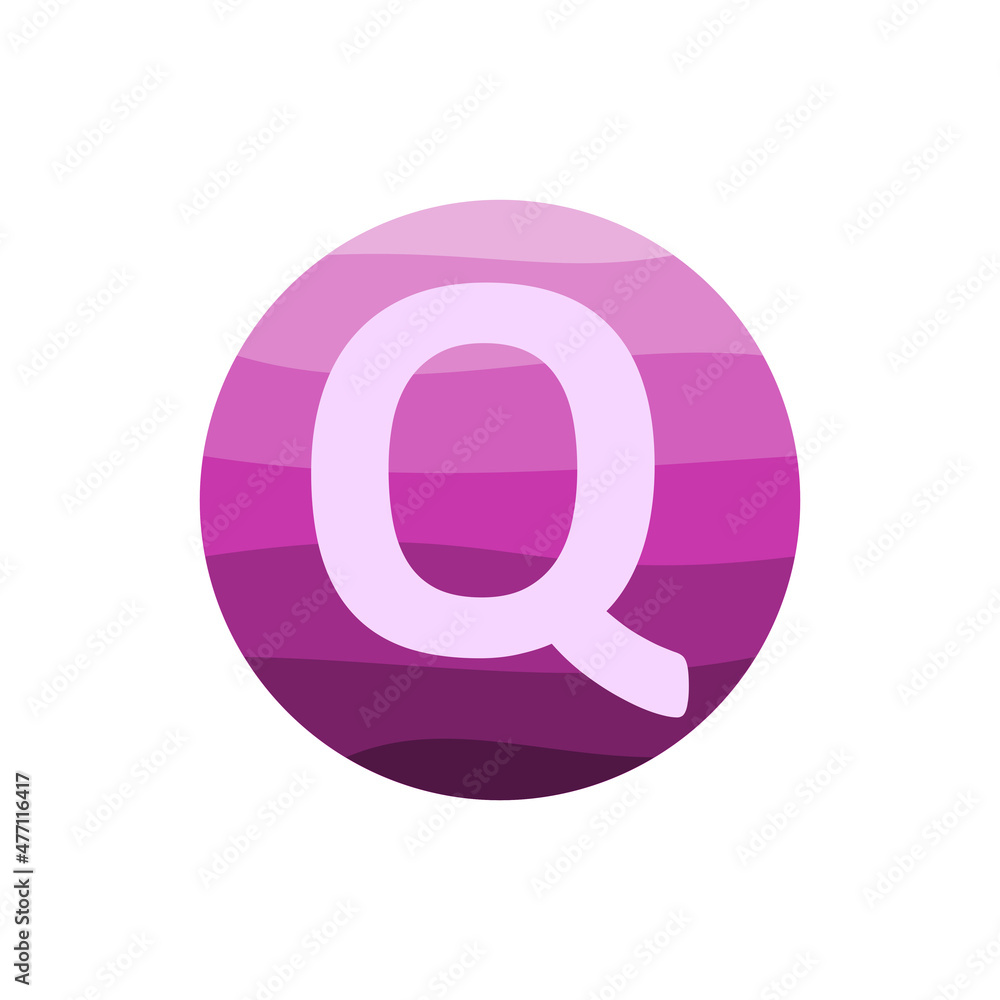 letter q with purple circle gradient vector design template in white background. letter q with purple circle gradient vector design template in white background.