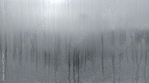 Foggy frosted window glass block texture background © matousekfoto