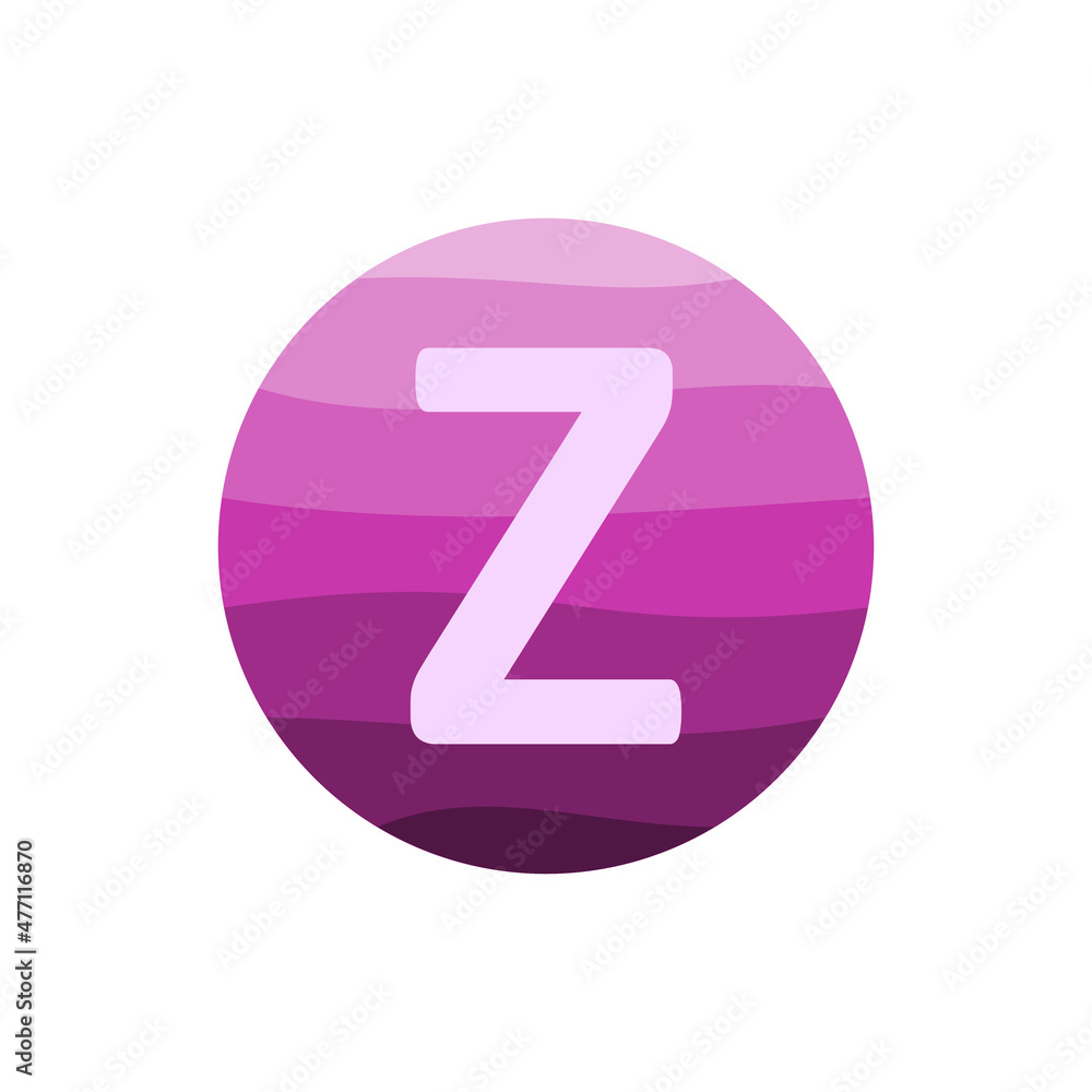 letter z with purple circle gradient vector design template in white background. letter z with purple circle gradient vector design template in white background.