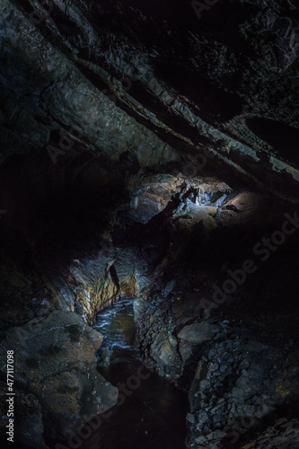 underground river inside of Han-sur-Lesse cave grotto, Belgium © Sebastian