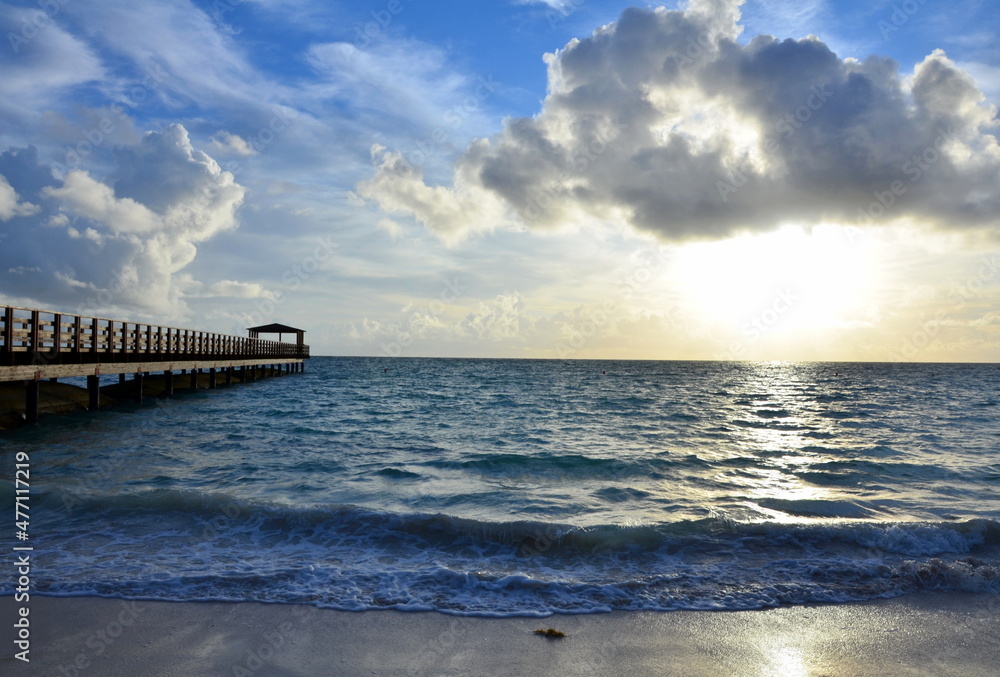 pier at sunset