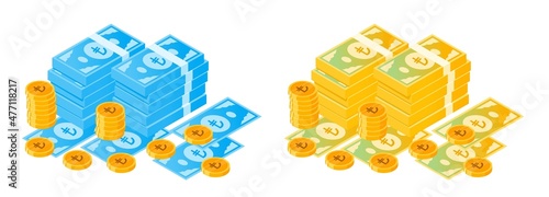 Turkish Lira Money Bundle and Coins