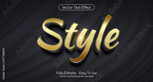 Style text, editable illustrator text effect