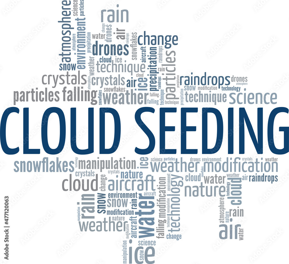 Cloud Seeding conceptual vector illustration word cloud isolated on white background.