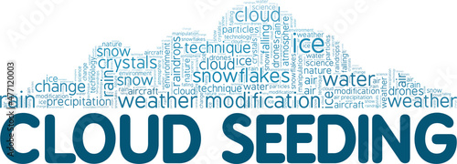 Cloud Seeding conceptual vector illustration word cloud isolated on white background.