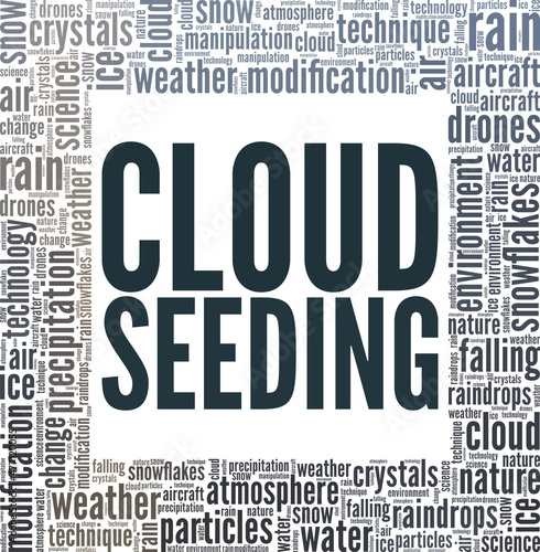 Cloud Seeding conceptual vector illustration word cloud isolated on white background.