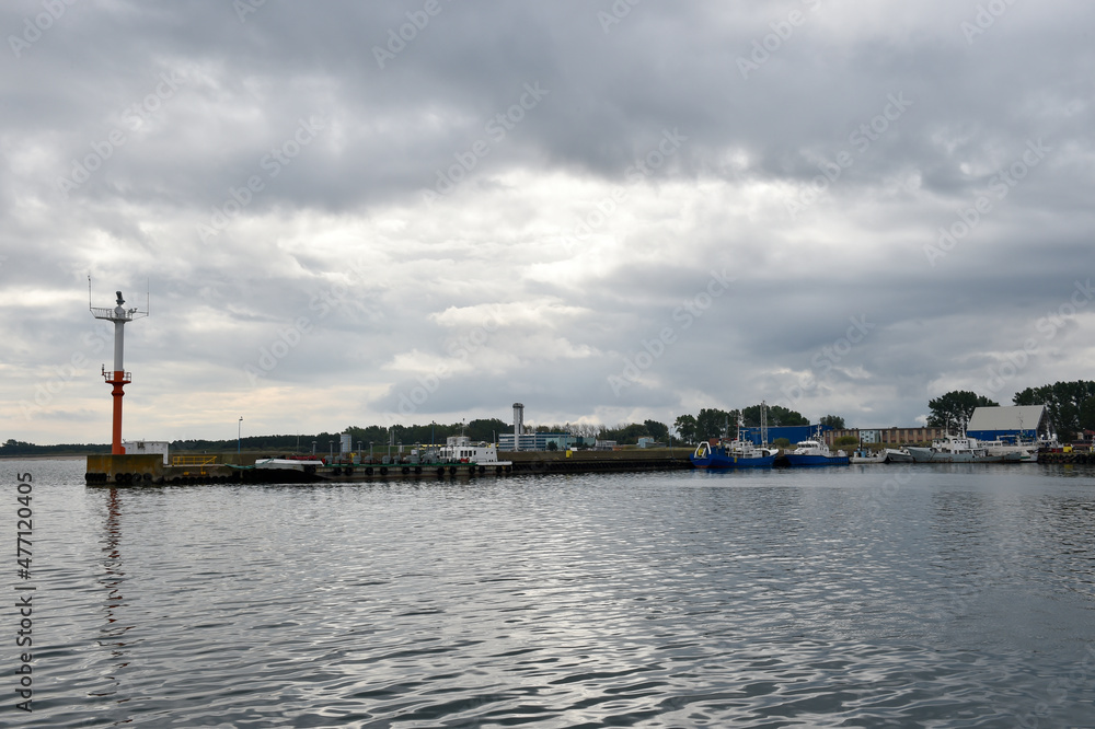 Fototapeta premium view of the harbor in wladyslawowo