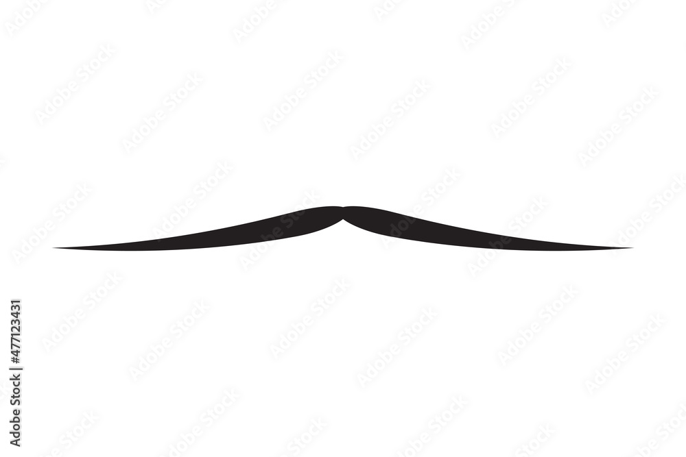 Moustache vector icon. Black retro style mustache. Shave barber vintage man face Moustache vector icon. Black retro style mustache. Shave barber vintage man face