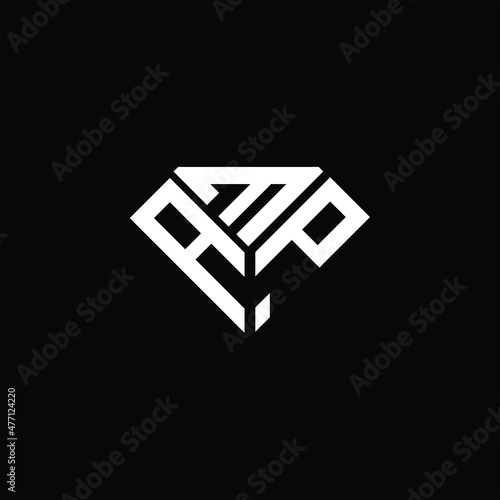 AMP letter logo creative design. AMP unique design